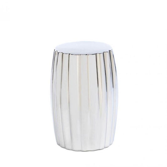 SILVER DECORATIVE STOOL