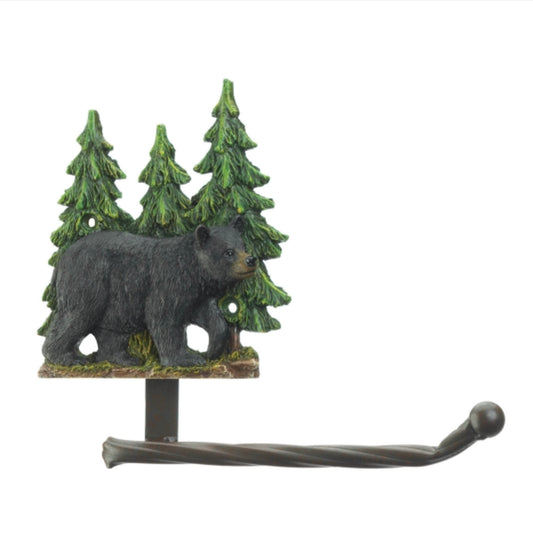 BLACK BEAR TOILET PAPER HOLDER