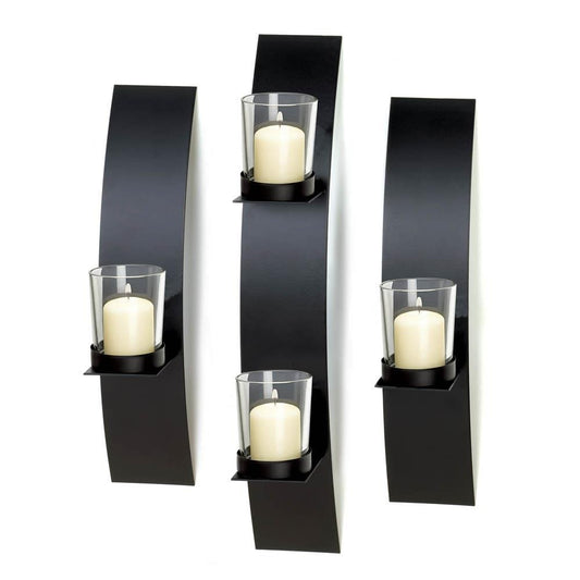 CONTEMPORARY WALL SCONCE TRIO