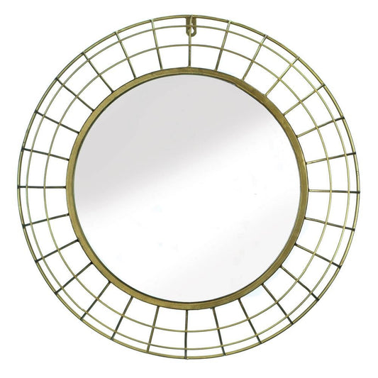 GOLDEN WIRE DOME FRAMED WALL MIRROR