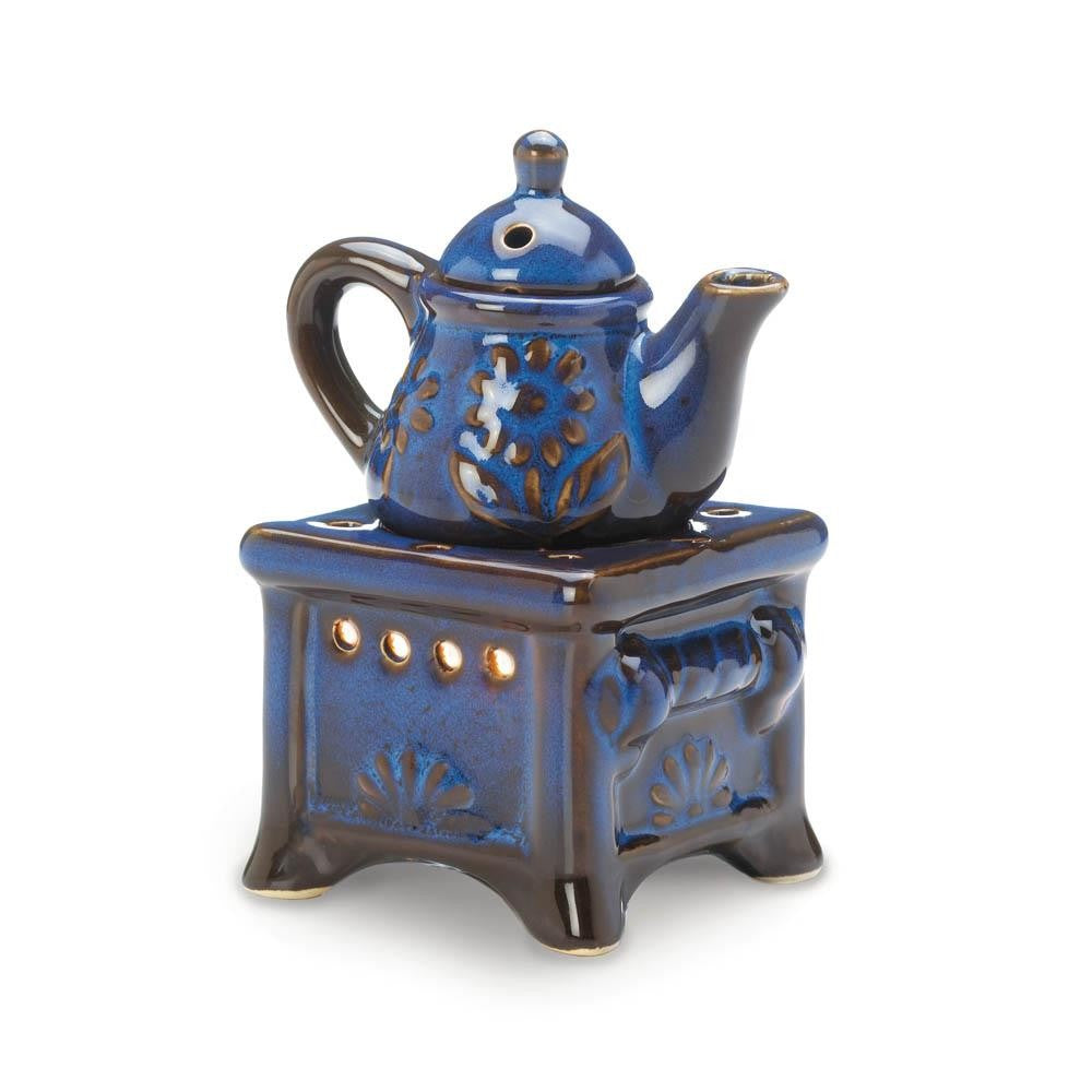 BLUE TEAPOT STOVE OIL WARMER