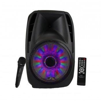 BEFREE SOUND 15 INCH PORTABLE BLUETOOTH SPEAKER WITH SOUND/VOLUME REACTIVE LIGHTS