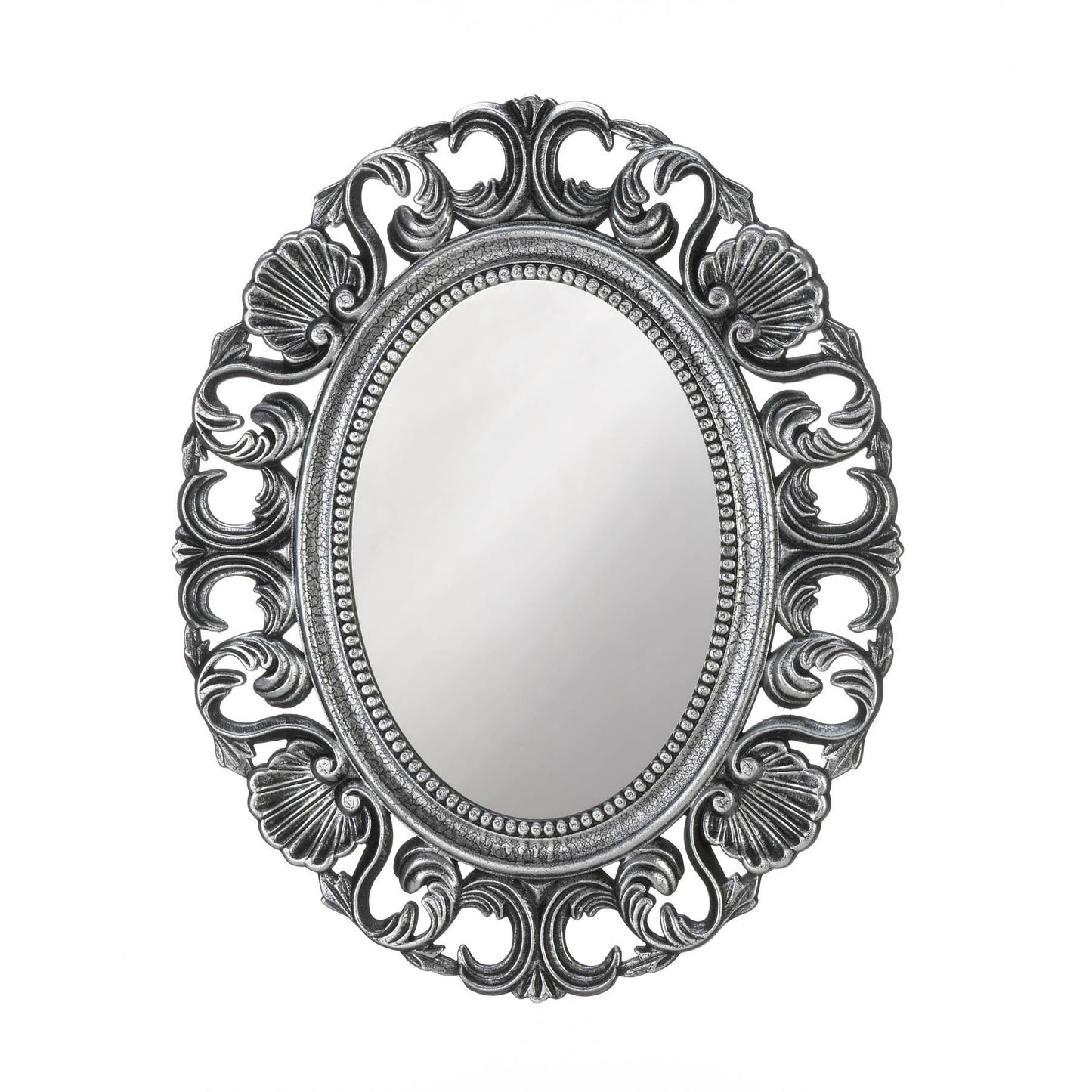 SILVER SCALLOP WALL MIRROR