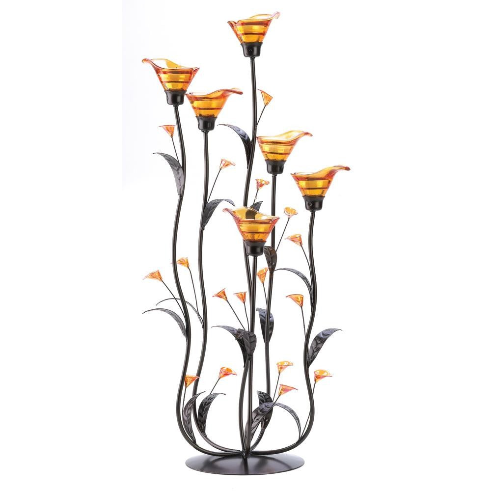 AMBER CALLA LILY CANDLEHOLDER