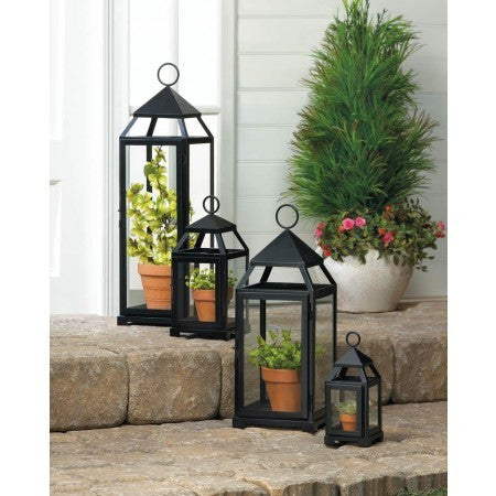 BLACK MINI CONTEMPORARY LANTERN